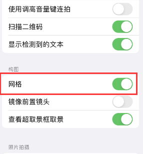 柯城苹果手机维修网点分享iPhone如何开启九宫格构图功能 