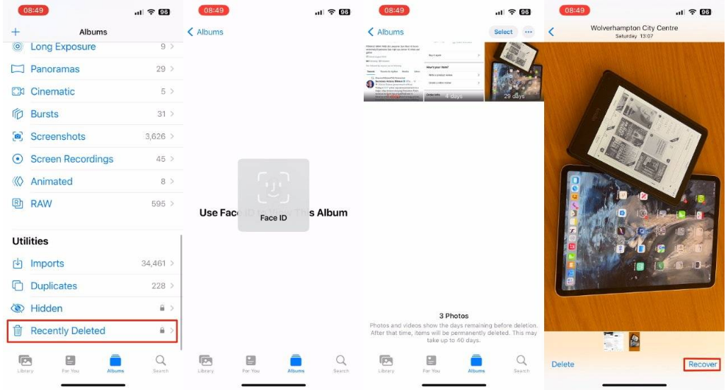 柯城苹果14维修分享 iPhone14 上恢复已删除的照片 