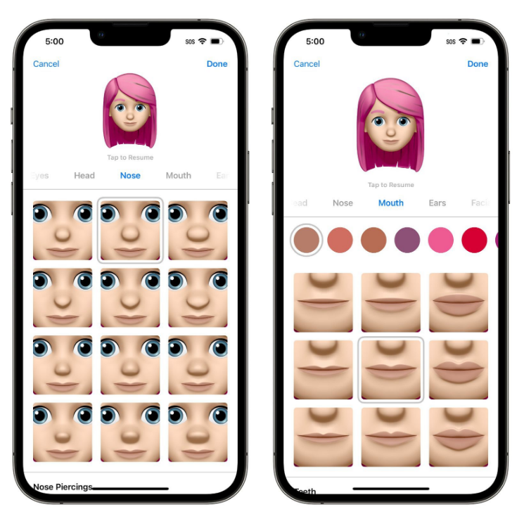 柯城苹果手机维修分享​iOS 16中的拟我表情有了哪些变化和升级 